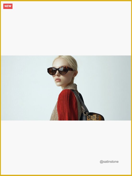 Polarized Cat Eye Sunglasses - UV400 Protection - Acetate Frame